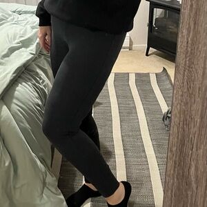 SKIMS Cotton Rib Leggings Black Soot Large